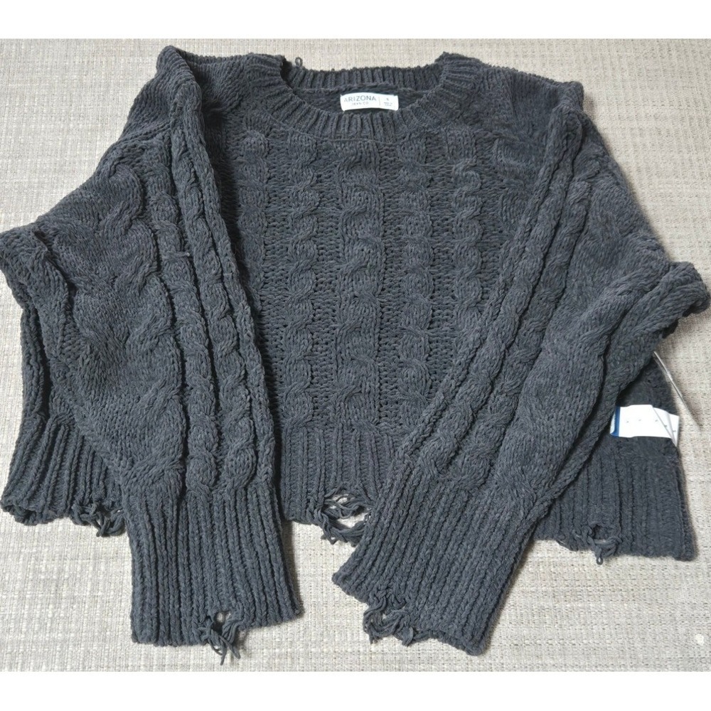 Arizona Jean Company‎ Charcoal Cable Knit Sweater New With Tages Size Small